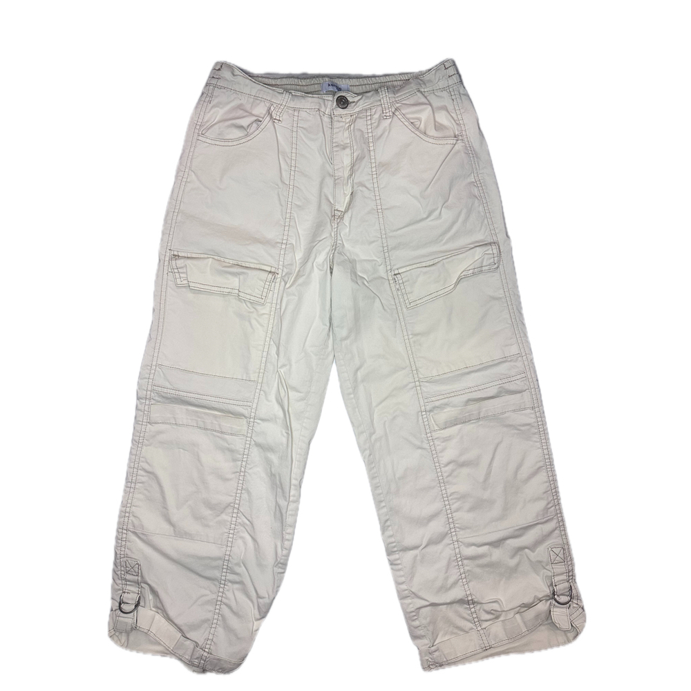 Kensie jeans womens utility cargo capri cropped pants sz 29 stretch